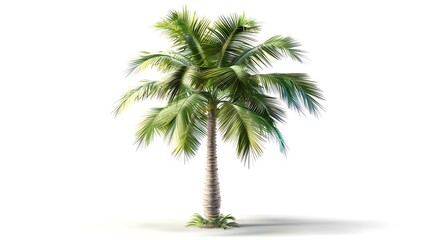 Fototapeta premium Palm Tree Isolated on White Background