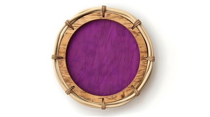 Obraz premium Wooden Frame with Purple Center