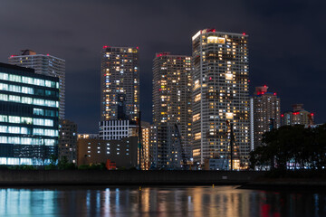 Naklejka premium 東京夜景 湾岸エリア