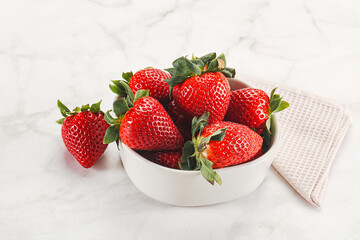 Sweet srawberry in the bowl