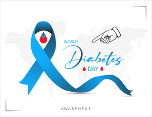 World diabetes day vector banner design.