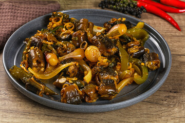 Roasted eel with lemongrass and sauce