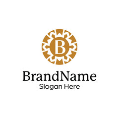 Modern elegant ornamental logo design template