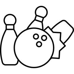 Bowling Ball and Pins