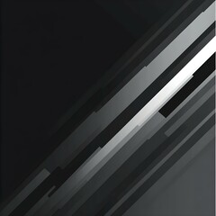 Obraz premium Black and white, modern flat design vector background; Simple geometric shapes, Generative AI Image.