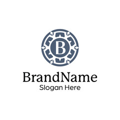 Modern elegant ornamental logo design template