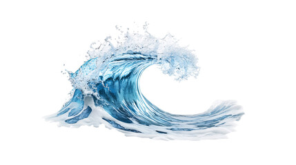 Water splash wave isolated on white background