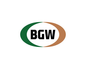 BGW logo design vector template. BGW