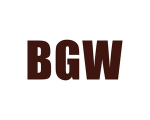 BGW logo design vector template. BGW