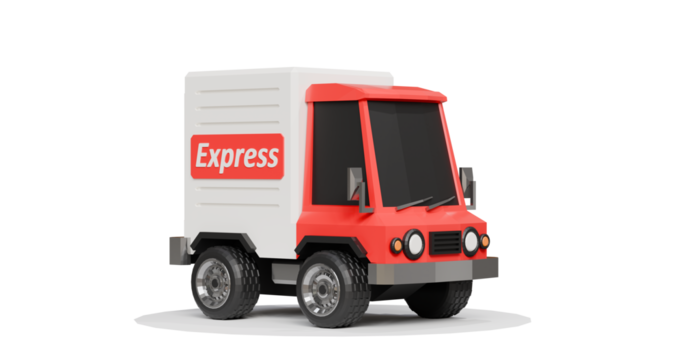 delivery truck 3d render