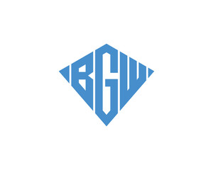 BGW logo design vector template. BGW