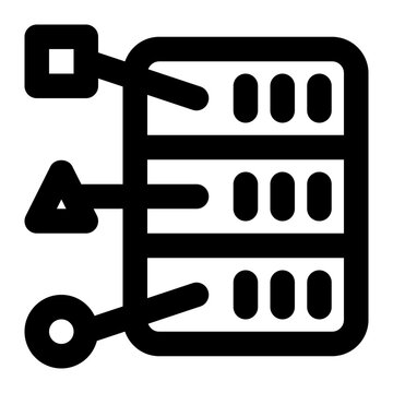 attributes, database, database attributes, characteristics, entity outline icon