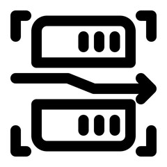 change data capture, cdc, change, database, capture outline icon