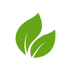 Green leaf ecology nature element vector icon