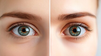 Obraz premium Collage of Woman with Inflamed and Healthy Skin, Beauty Concept