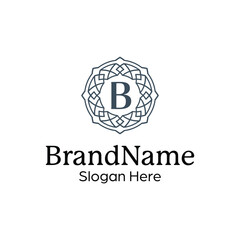 Modern elegant ornamental logo design template