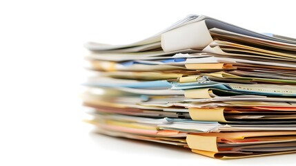 Organized Stack of Business Documents and Files on Office Desk
