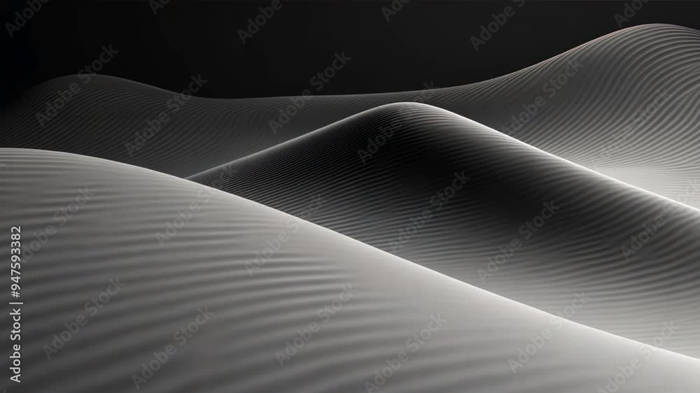 Aufkleber a black and white image of a wave with a dark background