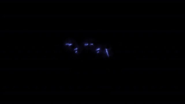 Blue Fire Follow Text Animation HD On Alpha Loop