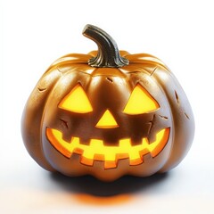 Illuminated Jack-O'-Lantern Pumpkin for Halloween.