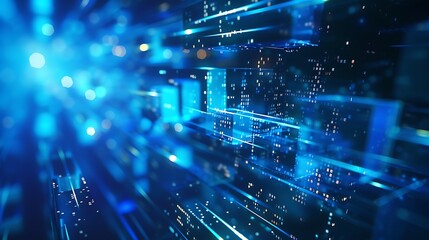 Obraz premium Abstract Digital Data Flow