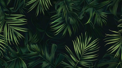 Tropical Leaves Background