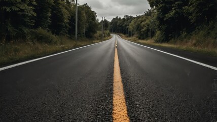 Obraz premium Isolated asphalt road PNG on white or transparent