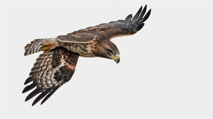 Obraz premium Isolated common buzzard flying, transparent PNG
