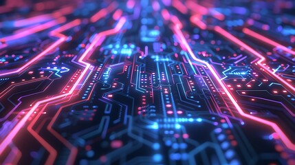 Obraz premium Abstract Neon Tunnel