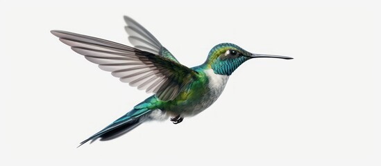 Obraz premium Hummingbird in Flight, Isolated on White