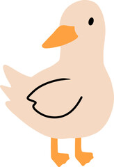 Hand Draw Vector of Duck Illustration