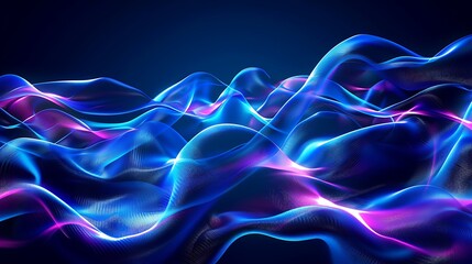 Obraz premium Abstract Wavy Background with Vibrant Blue and Purple Hues
