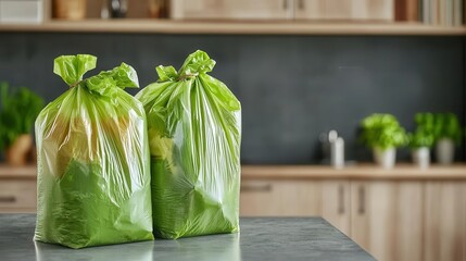 Compostable trash bags and biodegradable bin liners