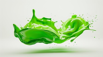 Abstract Green Splash