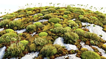 Green Moss Covered Rock Texture Background