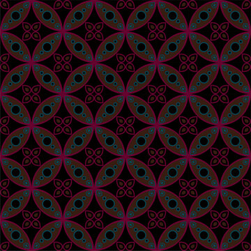 Pinang Kawung Batik Pattern, Indonesian Javanese Batik with seamless floral pattern, Vector Background.