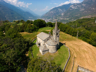 Church of San Maurizio di Moron located in Saint Vincent in the Aosta Valley