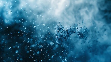 Abstract Blue Dust Explosion