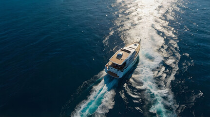 Obraz premium Aerial View of Boat