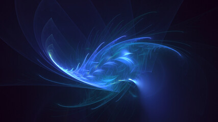 3D manual rendering abstract colorful fractal light background. Its not AI Generatd illustration.