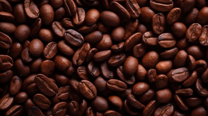 Fototapeta premium Close-up of roasted coffee beans
