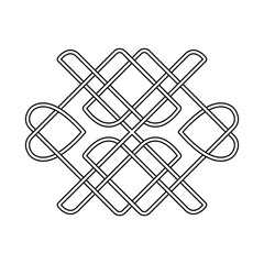 Celtic national style interlaced pattern isolated vector. Celtic knot vector illustration. Nordic symbol. Symmetric geometric symbol.	
