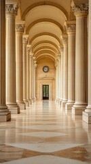 Classic columns lead to a doorway.