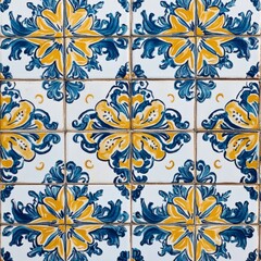 An Elegant Blue and White Decorative Tile Pattern that enhances any Interior Design space
