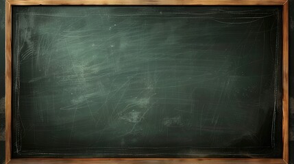 Blank green chalkboard