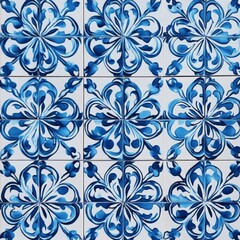 An Elegant Blue and White Decorative Tile Pattern that enhances any Interior Design space
