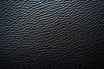 Black Leather Texture With Fine Grain Close-Up Detail