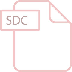 SDC File format icon rounded shapes outline