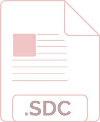 SDC File icon little lines outline