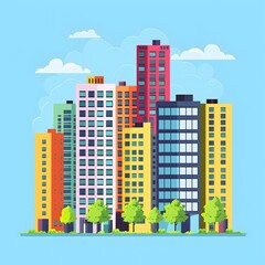 Colorful Cityscape Illustration